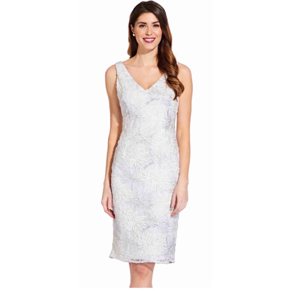 ✨HOST PICK✨Adrianna Papell Dress Metallic Floral